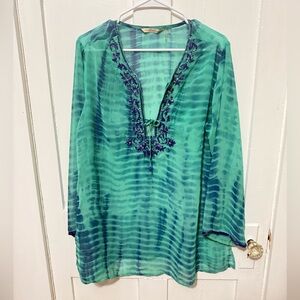 Soft Surroundings Beaded Tunic Size Large